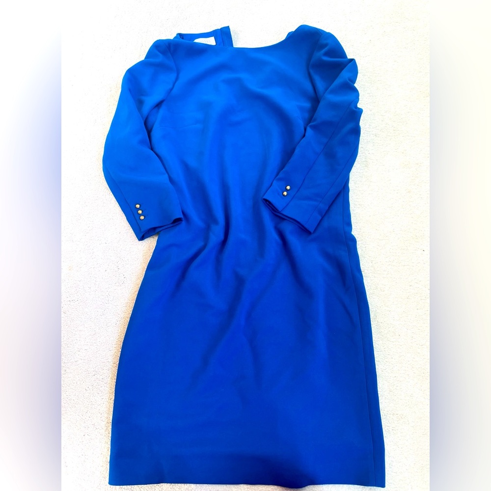 Hobbs London, rick blue fitted Dress. US size 6